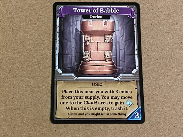 Cover image of Clank!: Tower of Babble Promo Card board game