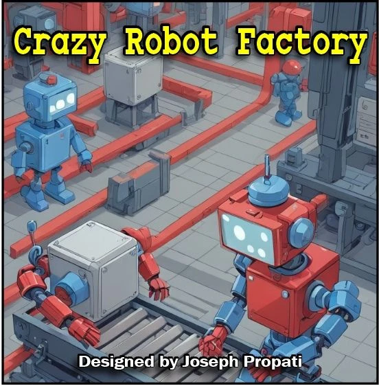 Cover image of Crazy Robot Factory board game