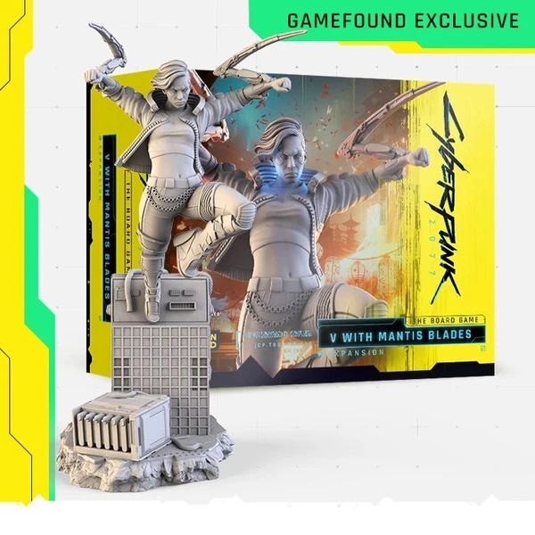 Cover image of Cyberpunk 2077: The Board Game – Female V with Mantis Blades board game