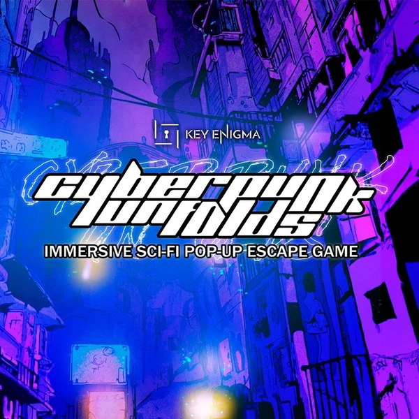 Cover image of Cyberpunk Unfolds: Pop-Up Mystery Escape Game board game