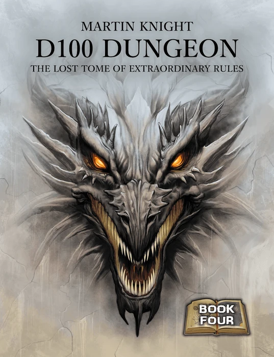Cover image of D100 Dungeon: The Lost Tome of Extraordinary Rules board game