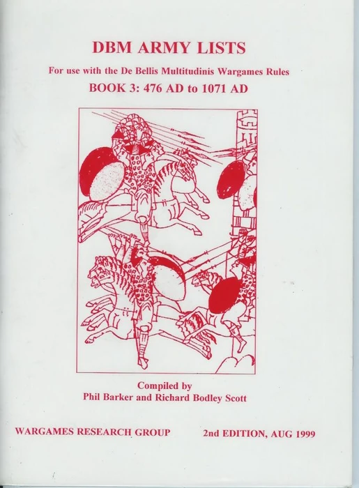 Cover image of DBM Army Lists Book 3: 476 AD to 1071 AD board game