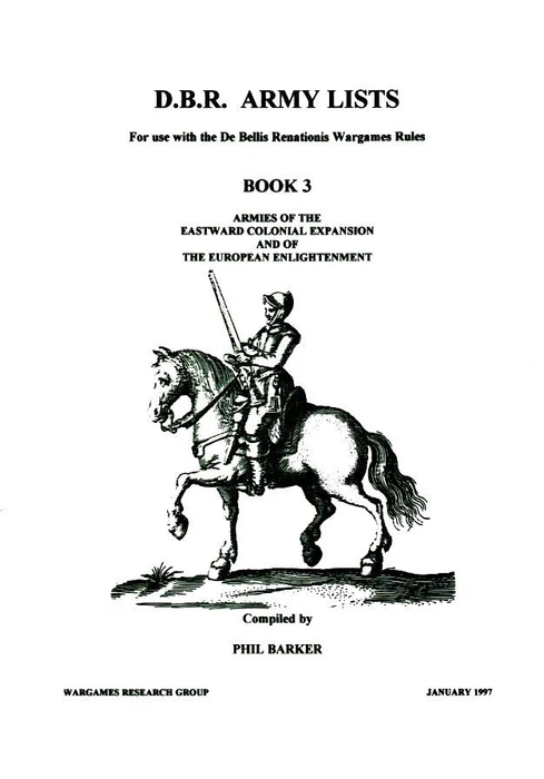 Cover image of DBR Army Lists Book 3 board game