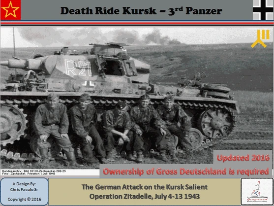 Cover image of Death Ride Kursk: 3rd Panzer board game