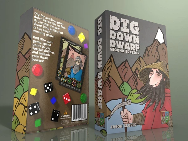 Cover image of Dig Down Dwarf (Second Edition) board game
