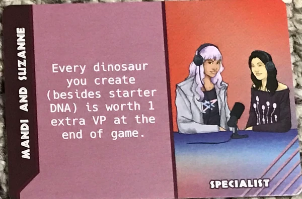 Cover image of Dinosaur Island:  Dice Tower – Mandi and Suzanne Promo Card board game