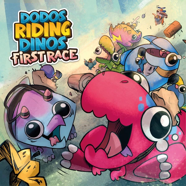 Cover image of Dodos Riding Dinos: First Race board game