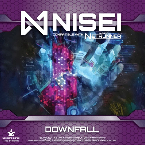 Cover image of Downfall: Ashes – Part 1 (fan expansion for Android: Netrunner) board game