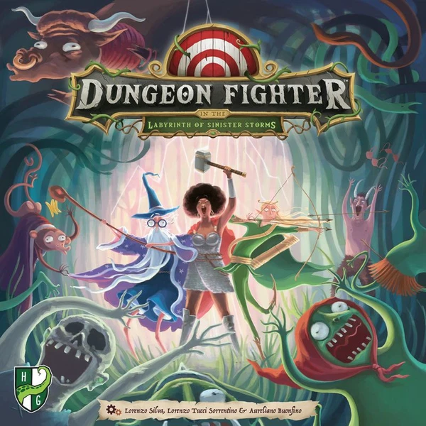 Cover image of Dungeon Fighter in the Labyrinth of Sinister Storms board game