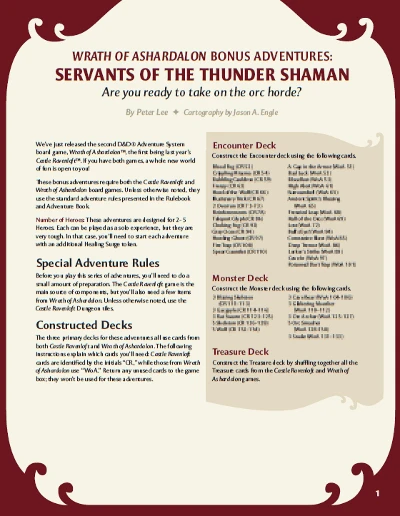 Cover image of Dungeons & Dragons: Wrath of Ashardalon Bonus Adventures – Servants of the Thunder Shaman board game