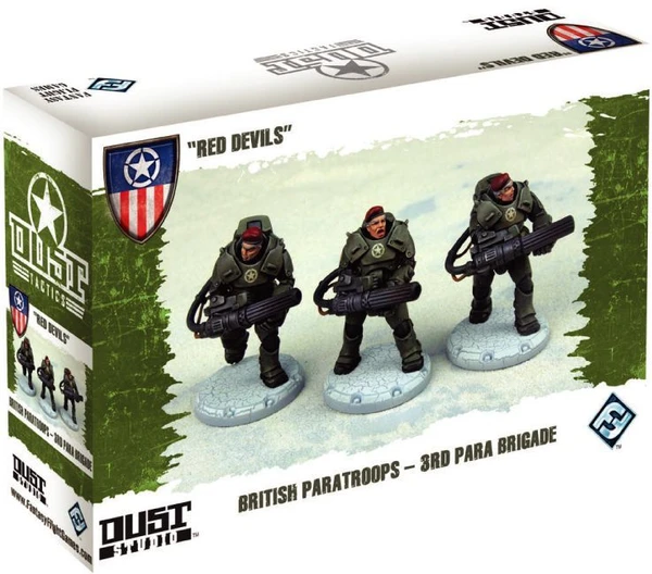 Cover image of Dust Tactics: British Paratroops, 3rd Para Brigade – "Red Devils" board game