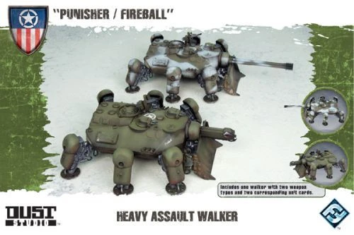 Cover image of Dust Tactics: Heavy Assault Walker – "Punisher / Fireball" board game