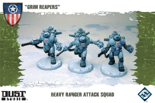 Cover image of Dust Tactics: Heavy Ranger Attack Squad –  "Grim Reapers" board game