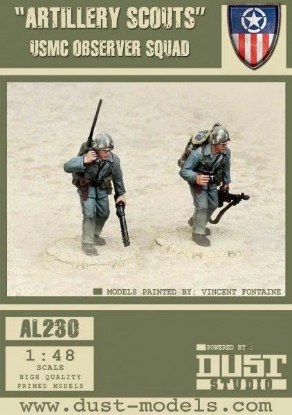 Cover image of Dust Tactics: USMC Observer Squad – "Artillery Scouts" board game