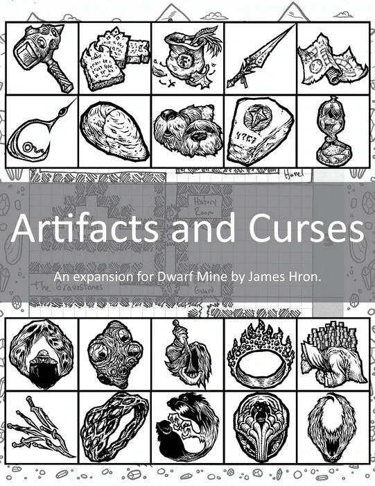 Cover image of Dwarf Mine: Artifacts and Curses board game