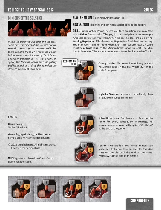 Cover image of Eclipse: Minions of the Solstice board game