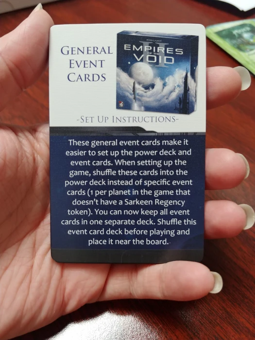 Cover image of Empires of the Void II: General Event Cards board game