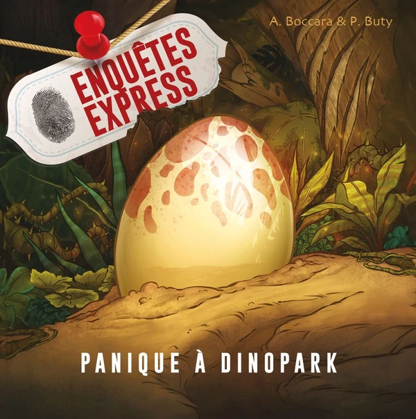 Cover image of Enquêtes Express: Panique à Dinopark board game