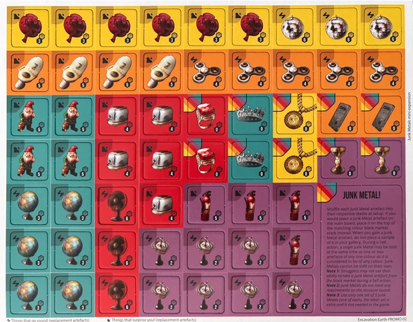 Cover image of Excavation Earth: Junk Tiles Promo Pack board game