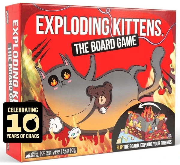 Cover image of Exploding Kittens: The Board Game board game