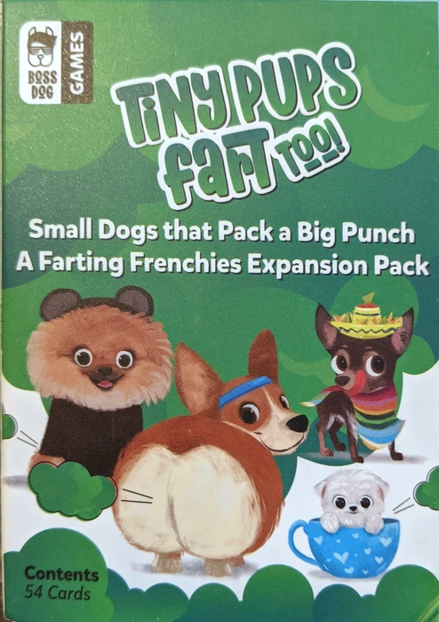 Cover image of Farting Frenchies: Tiny Pups Fart, Too! board game