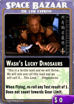 Cover image of Firefly: The Game – Wash's Lucky Dinosaurs Promo Card board game