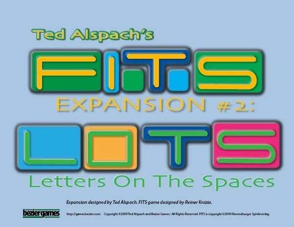 Cover image of FITS: Expansion #2 – LOTS: Letters On The Spaces board game