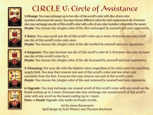 Cover image of Five Seals of Magic: Circle V – Circle of Assistance board game