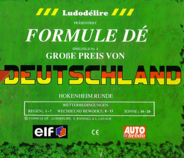 Cover image of Formule Dé Circuit № 4: GROSSER PREIS VON DEUTSCHLAND – Hockenheim Ring board game