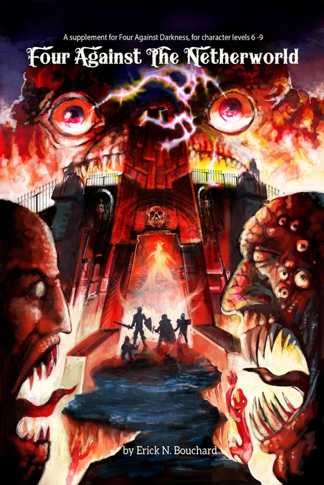 Cover image of Four Against the Netherworld: A Supplement for Four Against Darkness board game