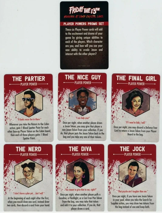 Cover image of Friday the 13th: Horror at Camp Crystal Lake – Player Powers Promo Set board game