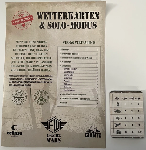 Cover image of Frontier Wars: Weather Cards & Solo Mode Mini Expansion board game