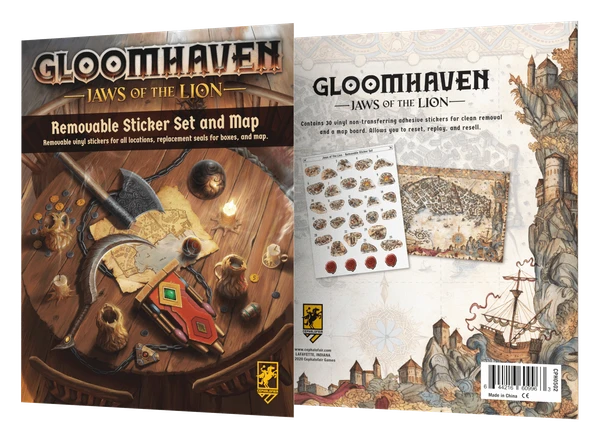 Cover image of Gloomhaven: Jaws of the Lion – Removable Sticker Set and Map board game