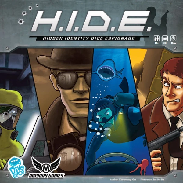 Cover image of H.I.D.E.: Hidden Identity Dice Espionage board game