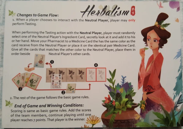 Cover image of Herbalism: 2 Player Variant Rule board game