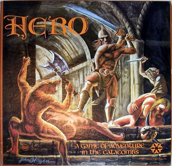 Cover image of Hero: A Game of Adventure in the Catacombs board game