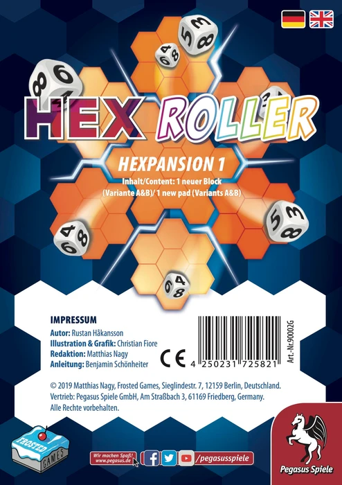 Cover image of HexRoller: Hexpansion 1 board game