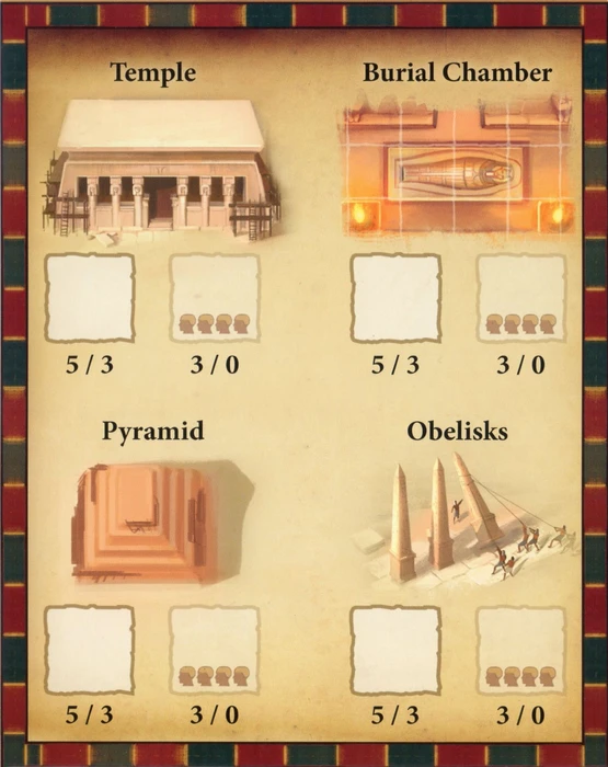 Cover image of Imhotep: The Stonemason's Wager – Mini Expansion board game