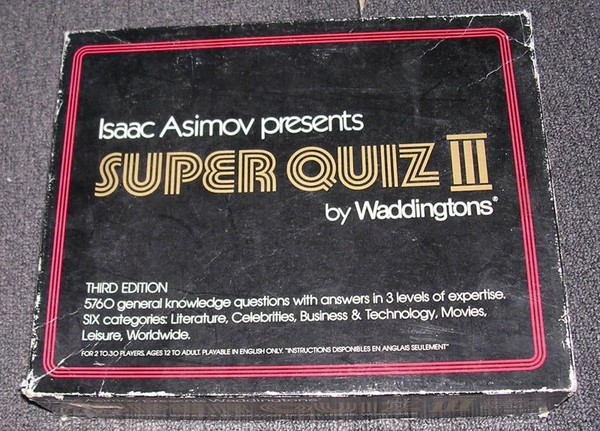 Cover image of Isaac Asimov presents Super Quiz III board game