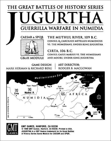 Cover image of Jugurtha: Guerrilla Warfare in Numidia board game