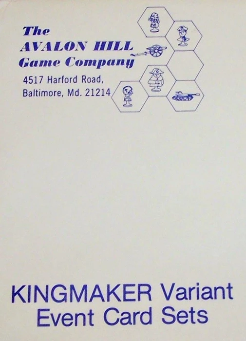 Cover image of Kingmaker: Variant Event Cards board game