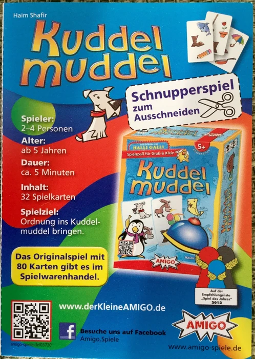 Cover image of Kuddelmuddel Schnupperspiel board game