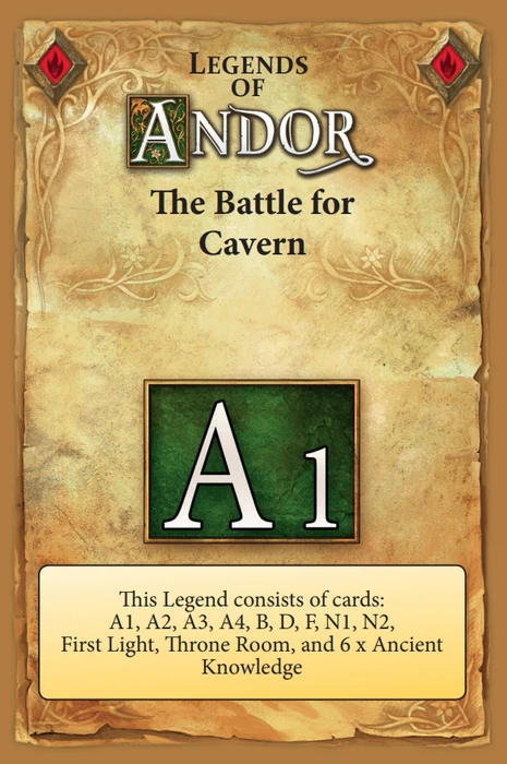 Cover image of Legends of Andor: The Battle for Cavern board game