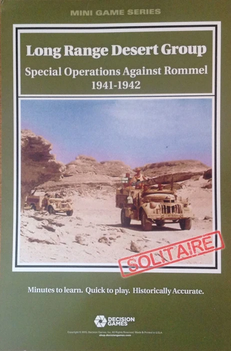 Cover image of Long Range Desert Group: Special Operations Against Rommel 1941-1942 board game