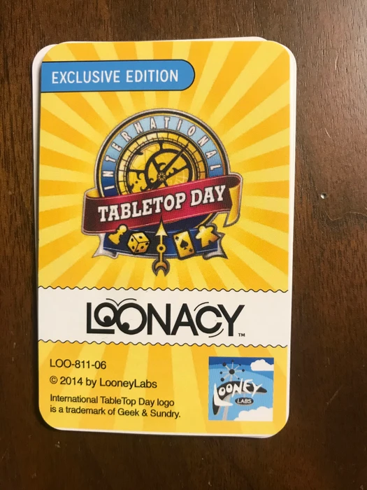 Cover image of Loonacy: International Tabletop Day Expansion board game