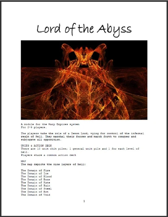 Cover image of Lord of the Abyss board game