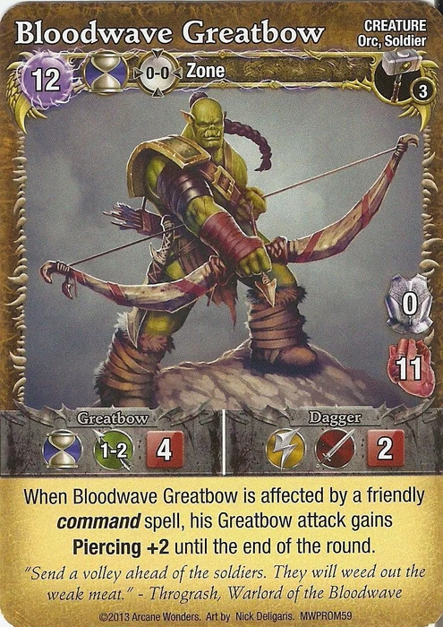 Cover image of Mage Wars: Bloodwave Greatbow Promo Card board game