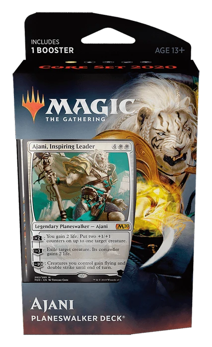 Cover image of Magic: The Gathering – Core Set 2020 Planeswalker Deck: Ajani, Inspiring Leader board game