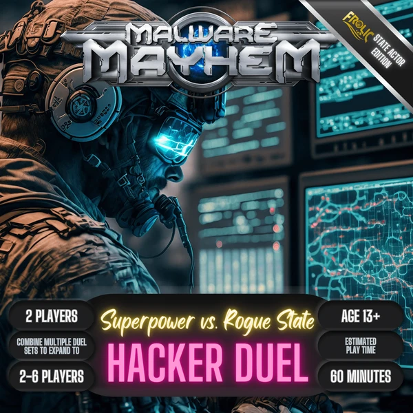 Cover image of Malware Mayhem Hacker Duel: State Actor Edition board game