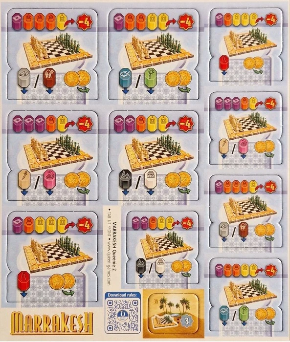 Cover image of Marrakesh: Queenie 1 – Boats & Queenie 2 – Chess Sets board game